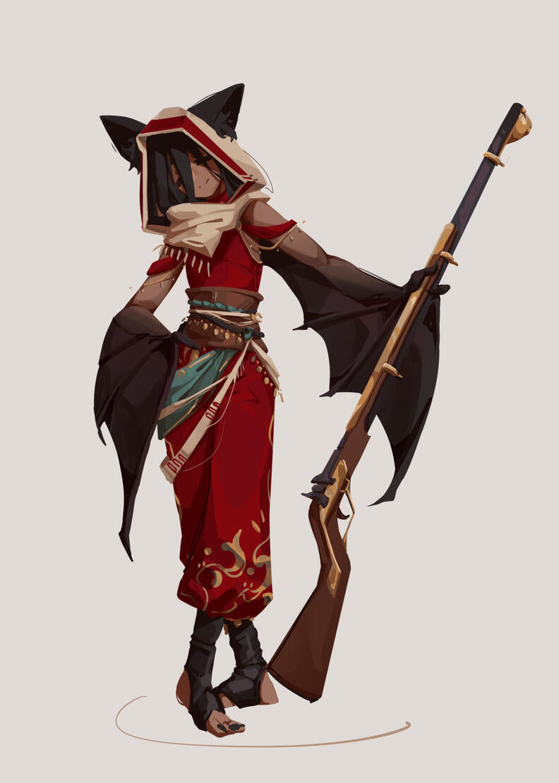 Commission: Gunslinger bat