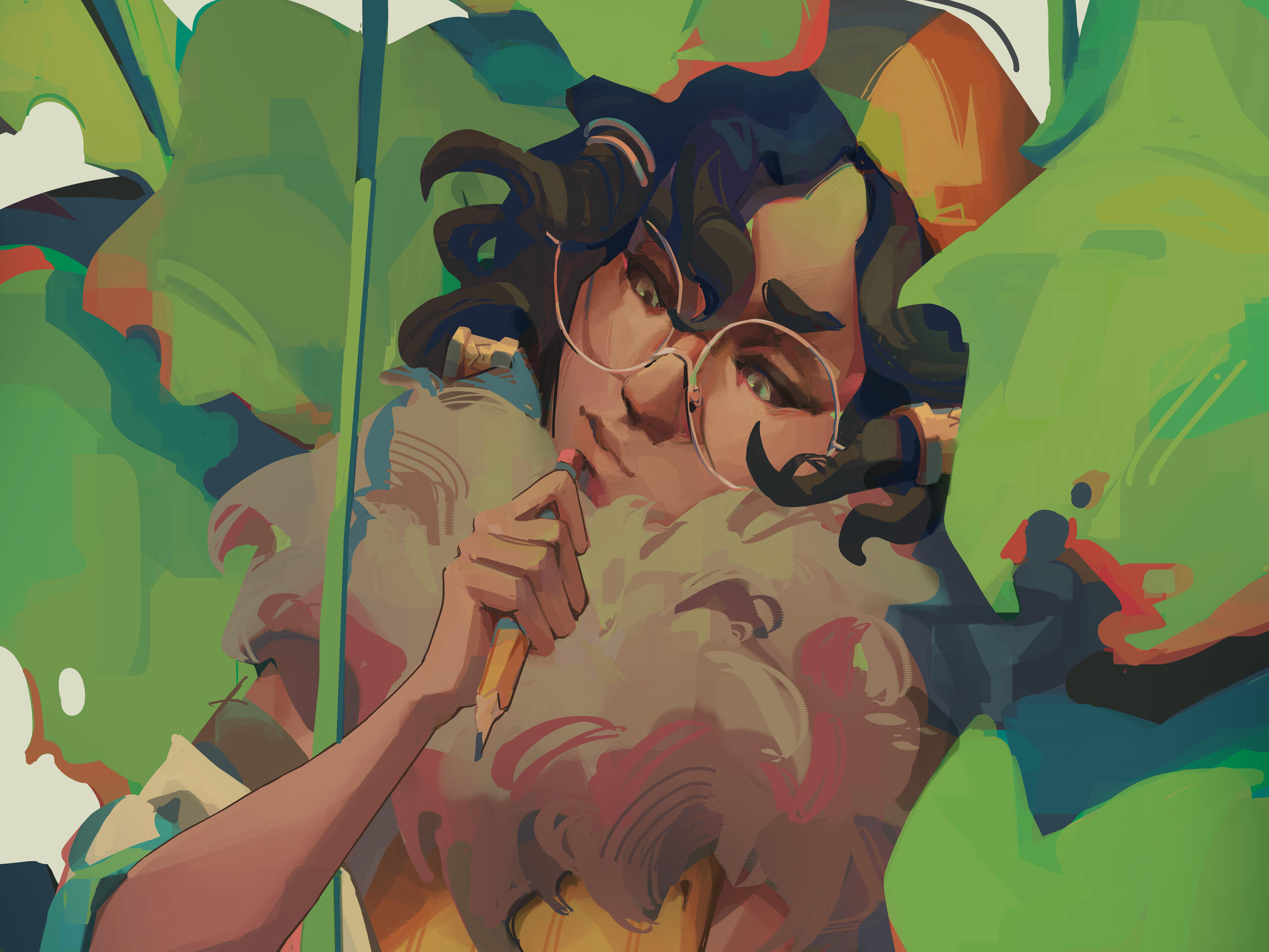Final banner illustration closeup