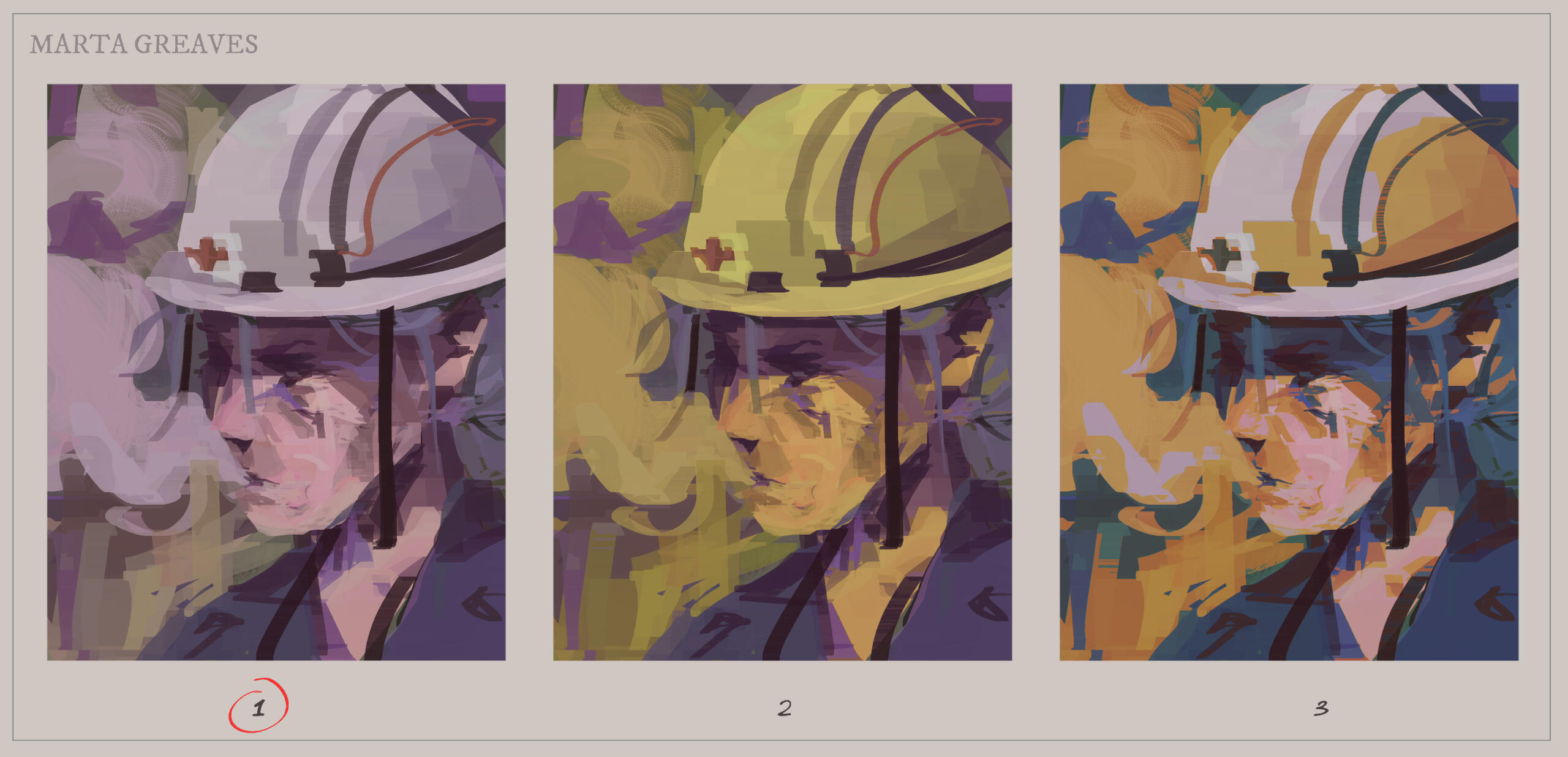 Portrait color variants
